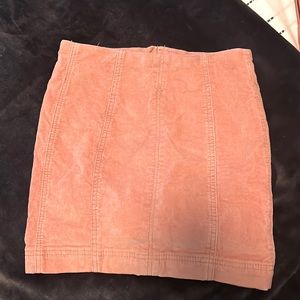 mini pink skirt. corduroy